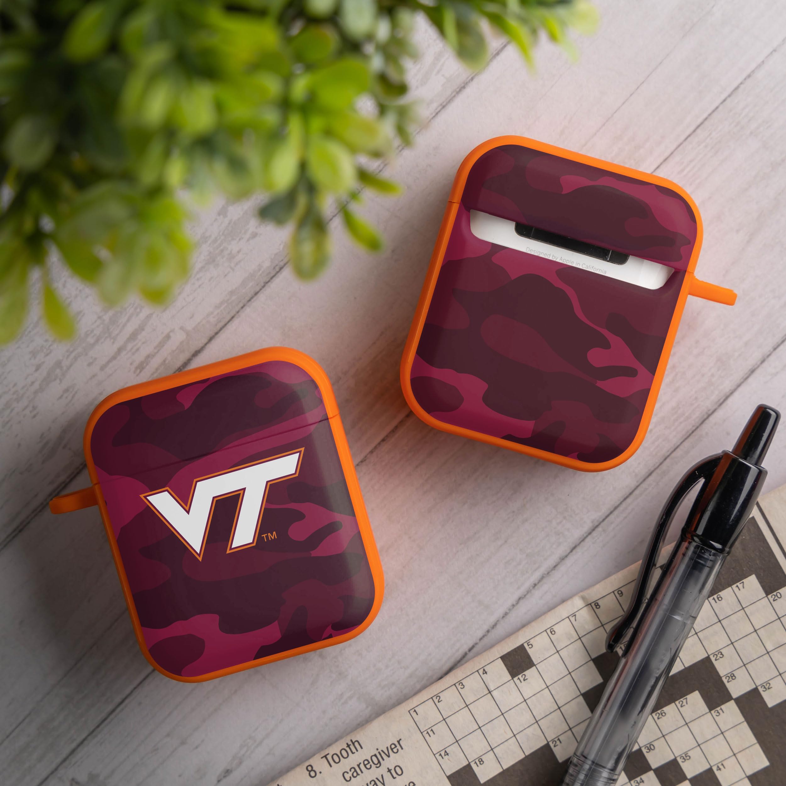 AFFINITY BANDS Virginia Tech Hokies Camo HDX Case Cover Compatible with Apple AirPods Generations 1 & 2