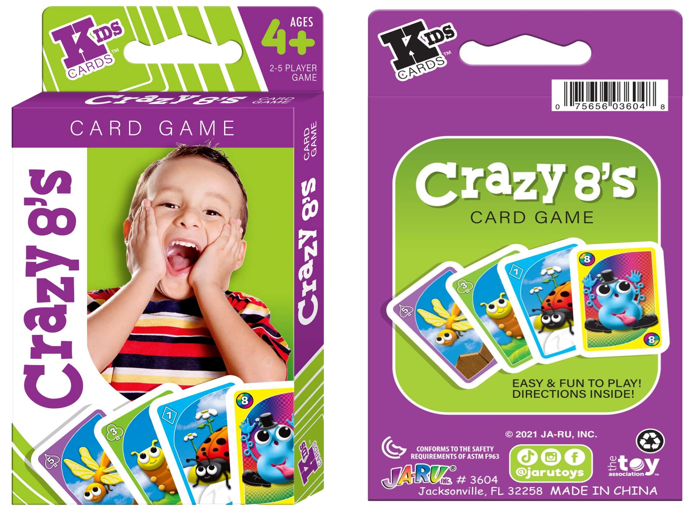Amazon.com: JA-RU Crazy 8's Card Game (4.7