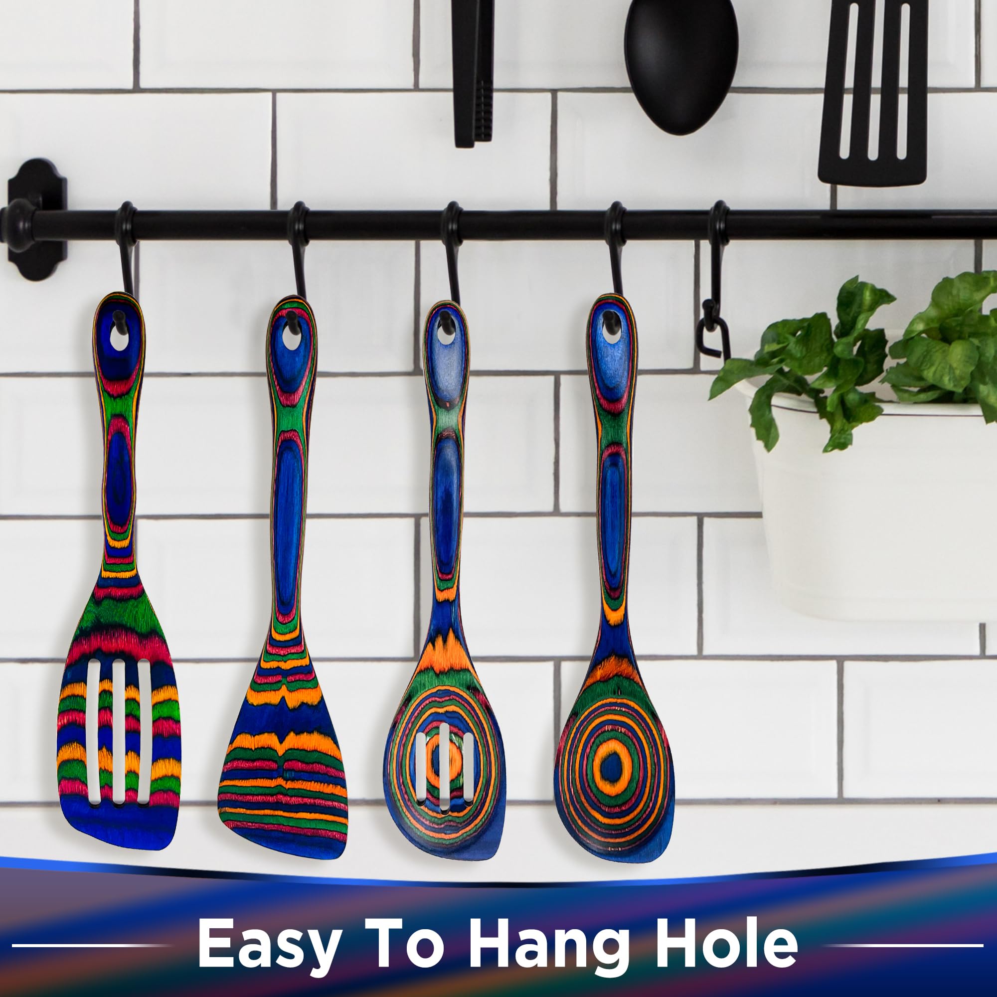 Lefty's Pfannenwender-Set für Linkshänder, 4 Spatel, 2 Löffel, ideal zum Kochen, Wenden, Allzweck-Küchenutensilien – Geschenke für Linkshänder, Erwachsene