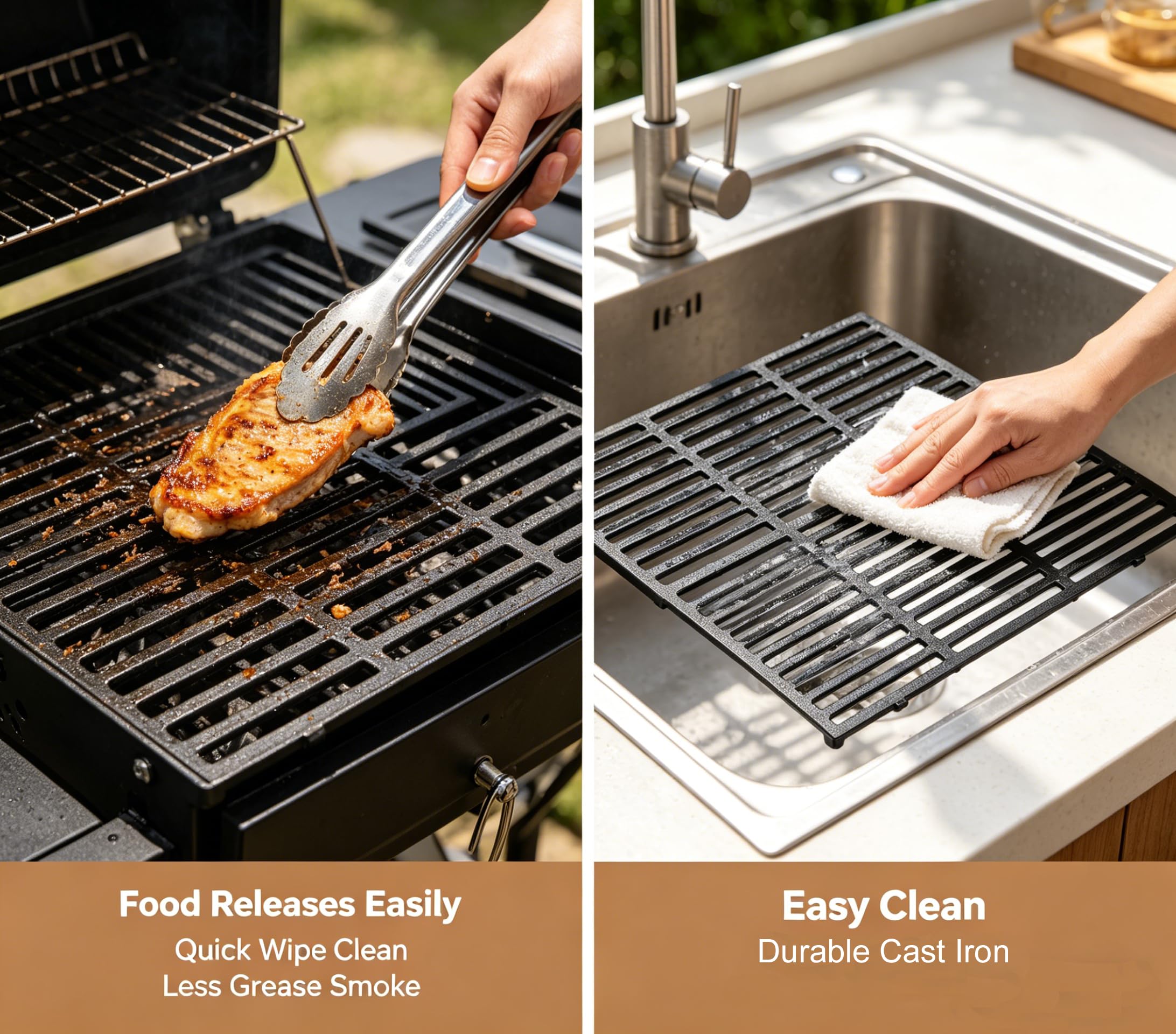 7522 Grill Cooking Grates for Weber Spirit E200 E210 S200 S210 (2009-2012) Genesis Silver A, Spirit 500 - Image 6