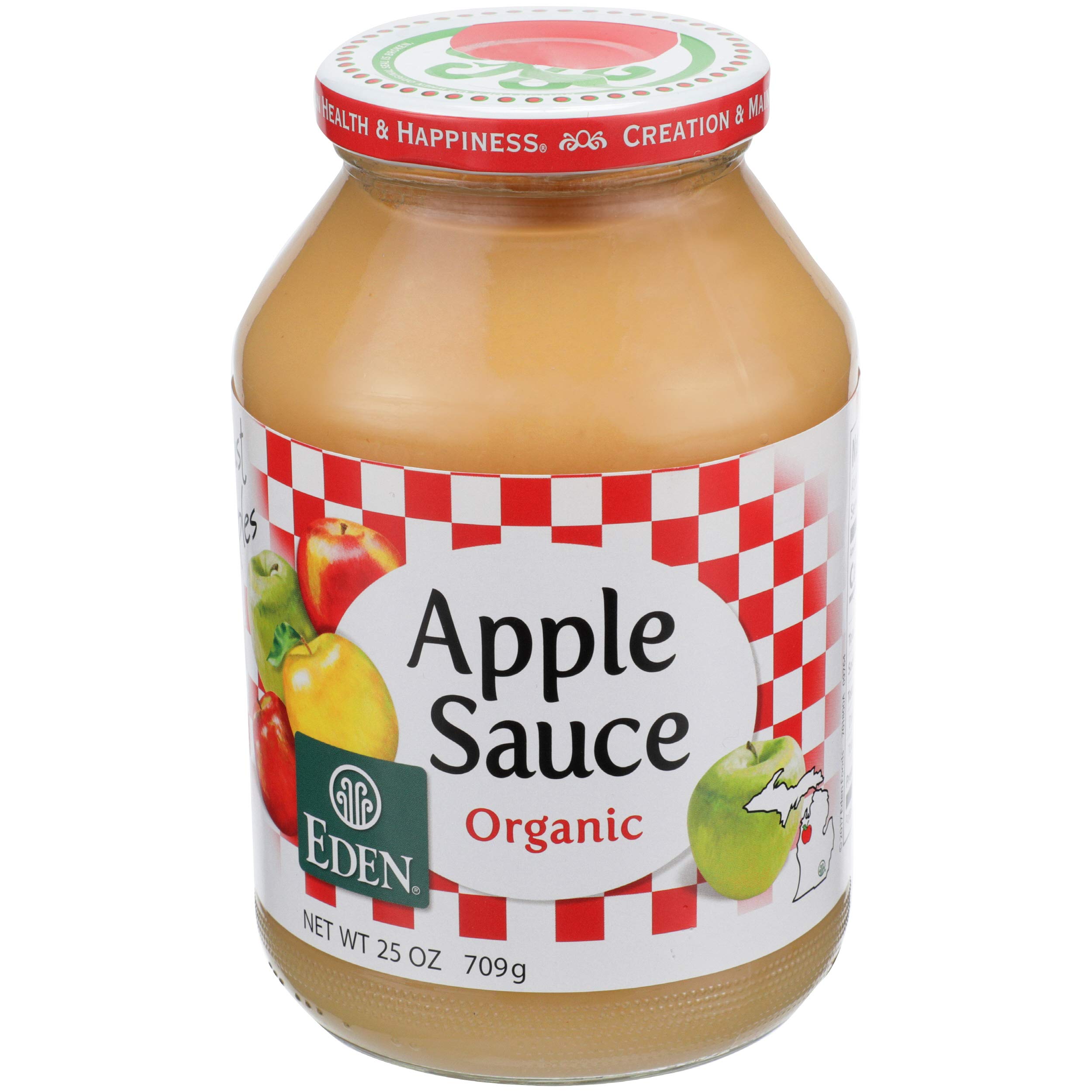 Organic Apple Sauce Eden Organic 25 oz Glass Jar