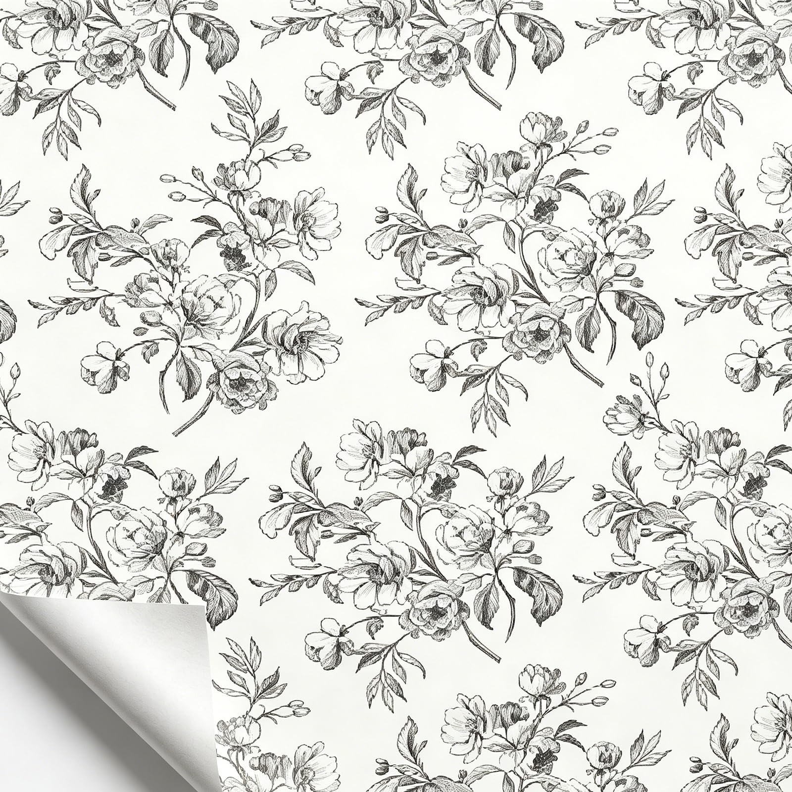 Zynqra Peel and Stick Wallpaper,Floral Self-Adhesive Contact Paper