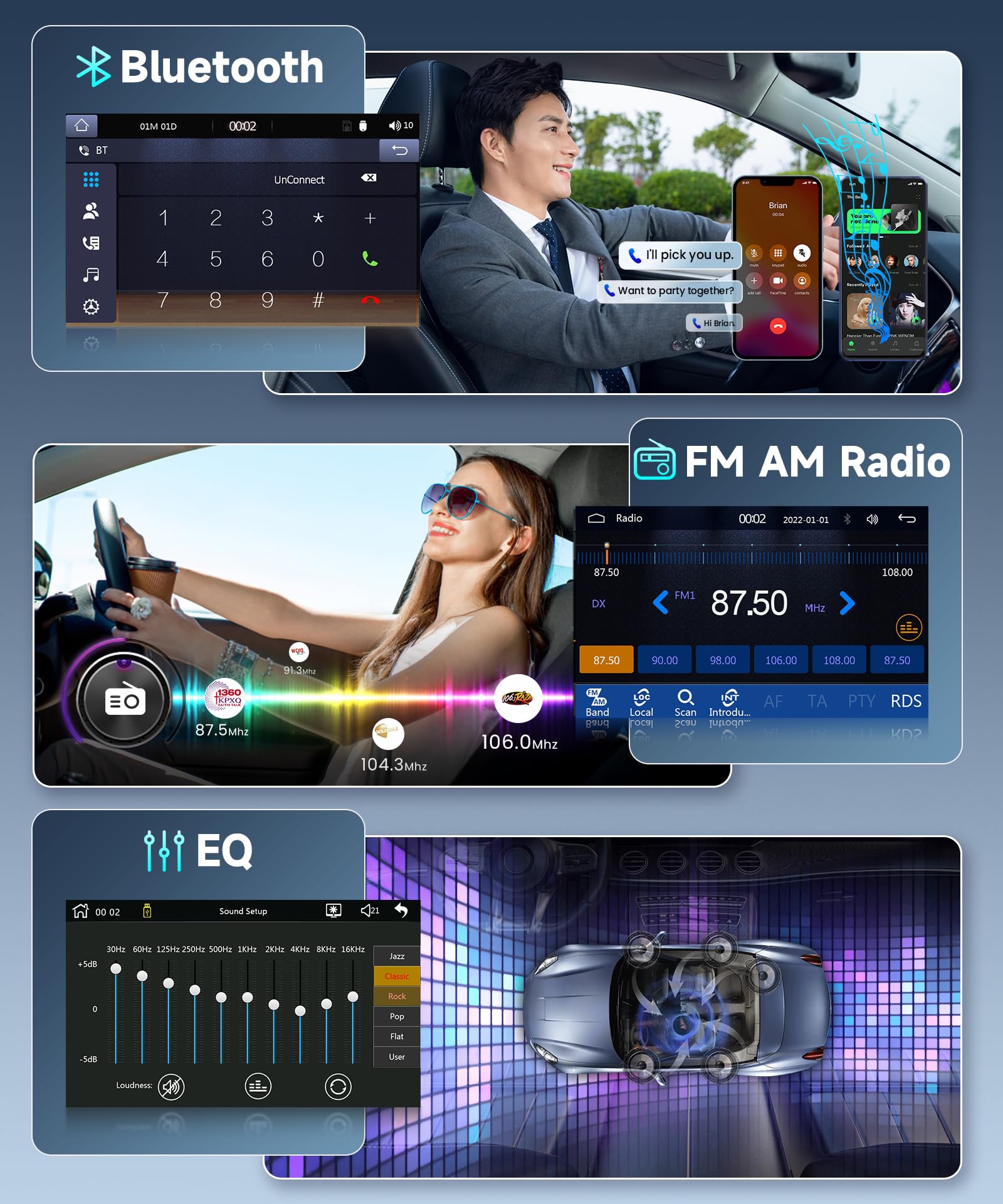 Rimoody Autoradio 1 Din Wireless Carplay Android Auto con 7 Pollici HD Schermo Touchscreen Ribaltabile Autoradio con Bluetooth GPS Navi Mirror Link FM/AM/RDS Radio TF/USB/AUX Telecamera Posteriore