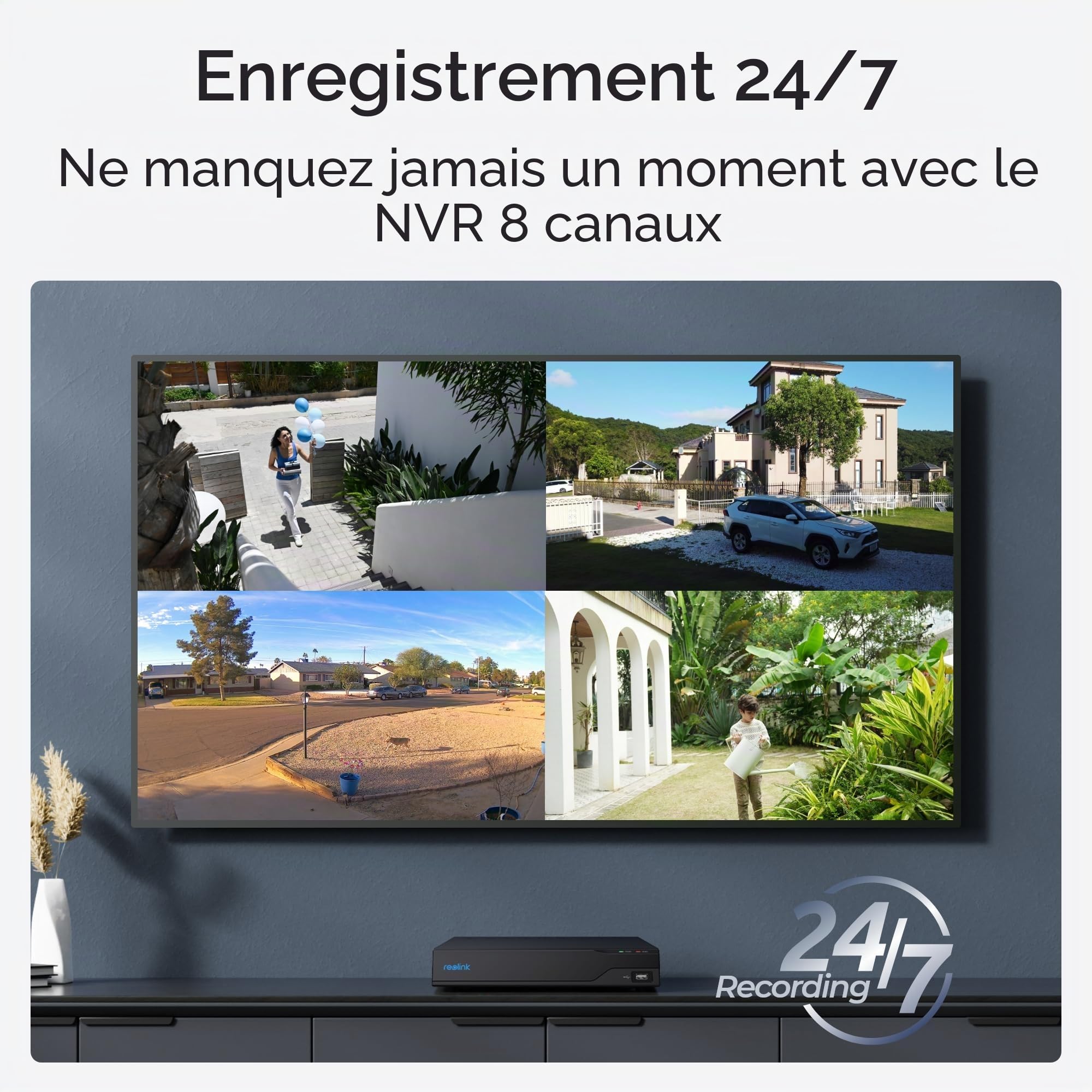 Reolink Enregistreur vidéo réseau RLN-8-410-2TB 2 to