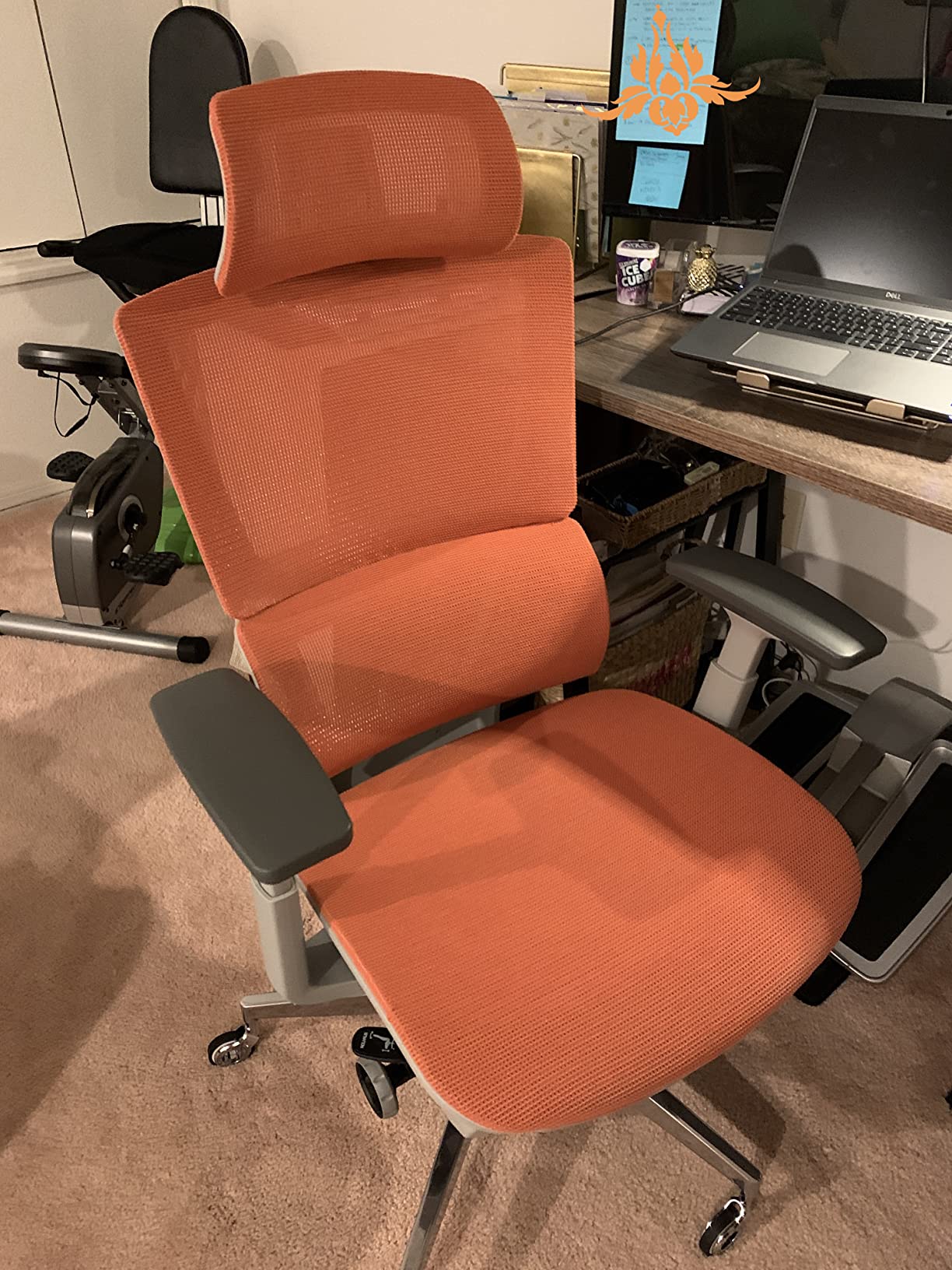 18/mo Finance Nouhaus Rewind Ergonomic Office Chair with Footrest and Lumbar Support. Swivel