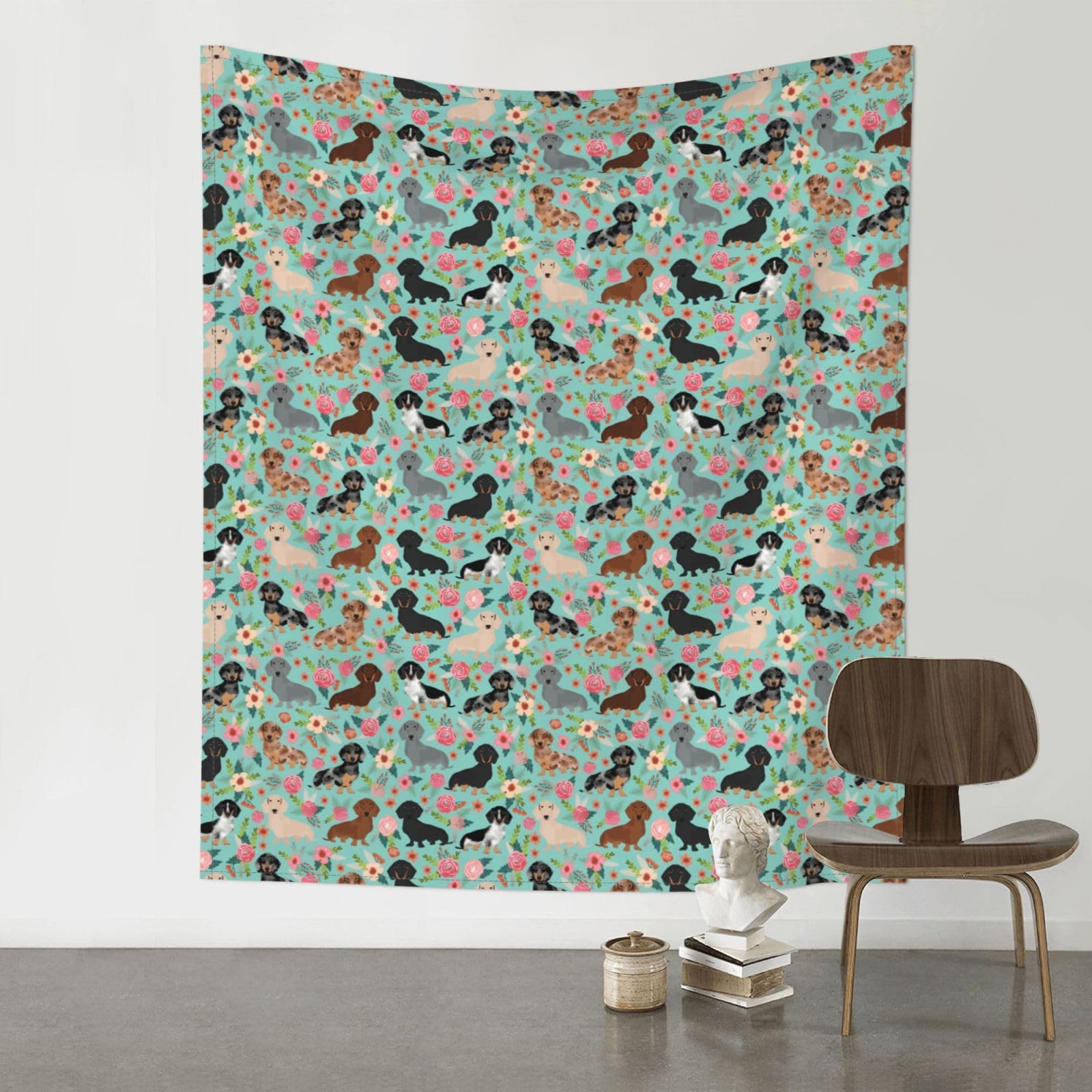 YYHWHJDE dachshund Prints 60x51in Wall Tapestry – High-Grade Polyester Throw for Dorm, Beach & Home Decor
