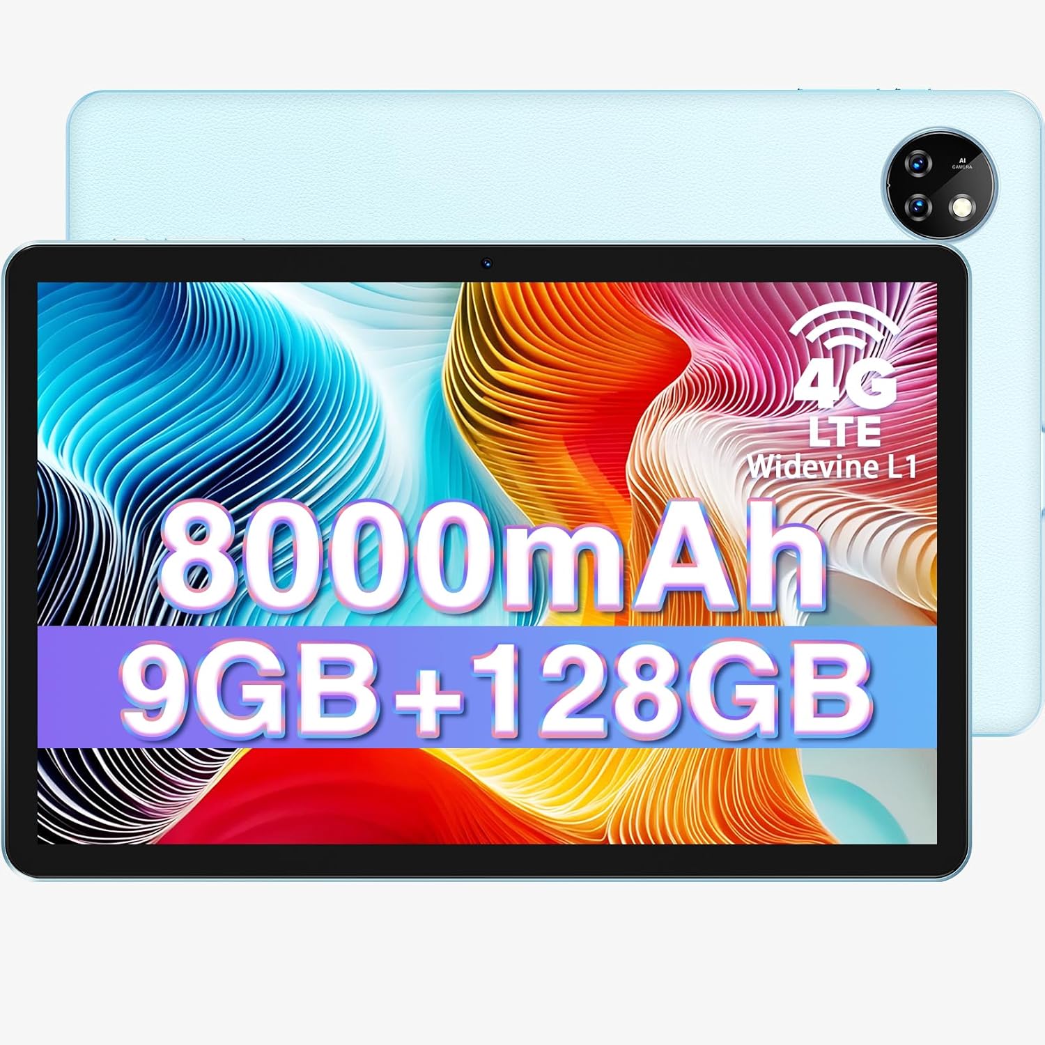 DOOGEE T10W Android Tablet,4G LTE Tablets,Octa-Core,10 inch Android 14 Tablet,8000mAh Battery,128GB/1TB TF, Dual Camera,Face Unlock/OTG/GPS