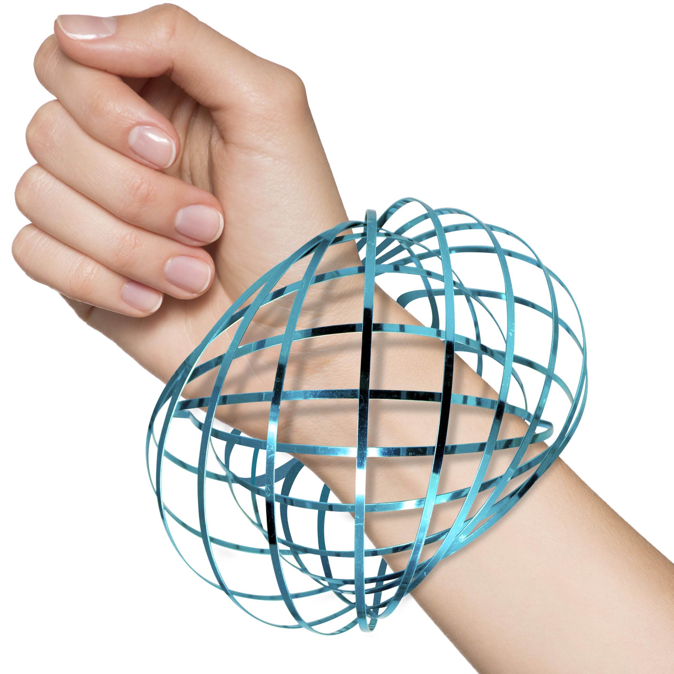 Teacher's ChoiceKinetic Educational Spring Toy - Multi Sensory Interactive 3D Shaped Flow Ring, Forest Green