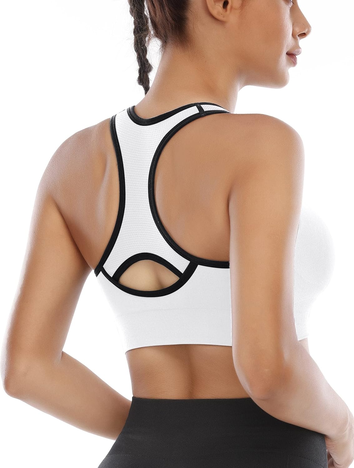 Heathyoga High Impact Sports Bras for Women High Support Padded Sports Bra Workout Bras for Women Racerback Bra for Yoga - Image 4