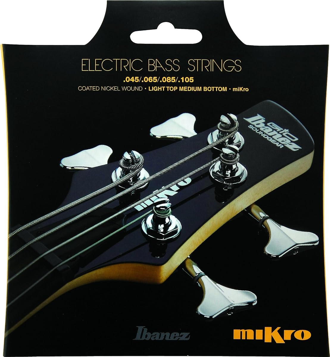 Ibanez Mikro Bass Guitar Strings IEBS4CMK IEBS Coated Nickel Bass Guitar Strings, Medium