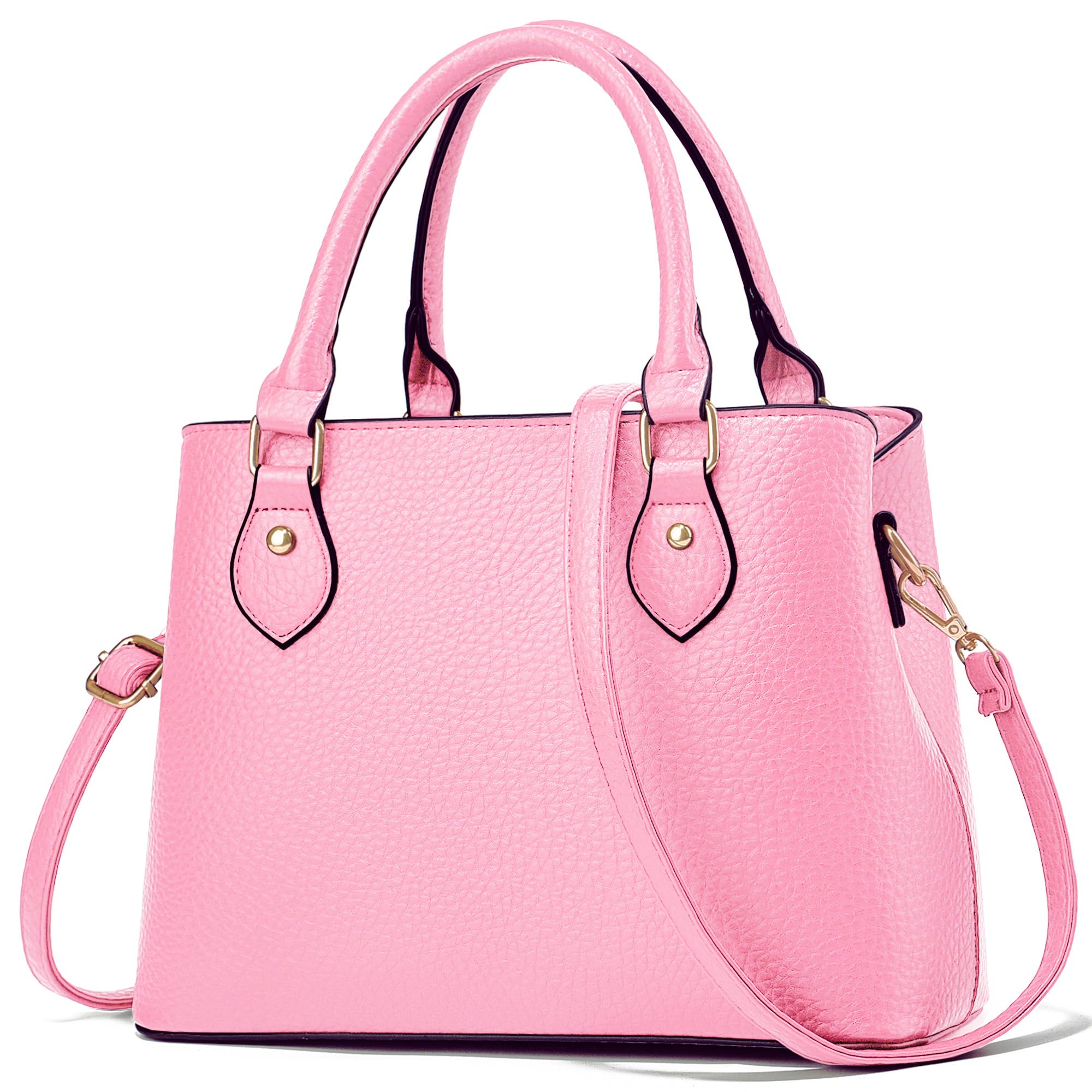 CHICAROUSAL Purses and Handbags for Women Leather Crossbody Bags Women's Tote Shoulder Bag: Pink