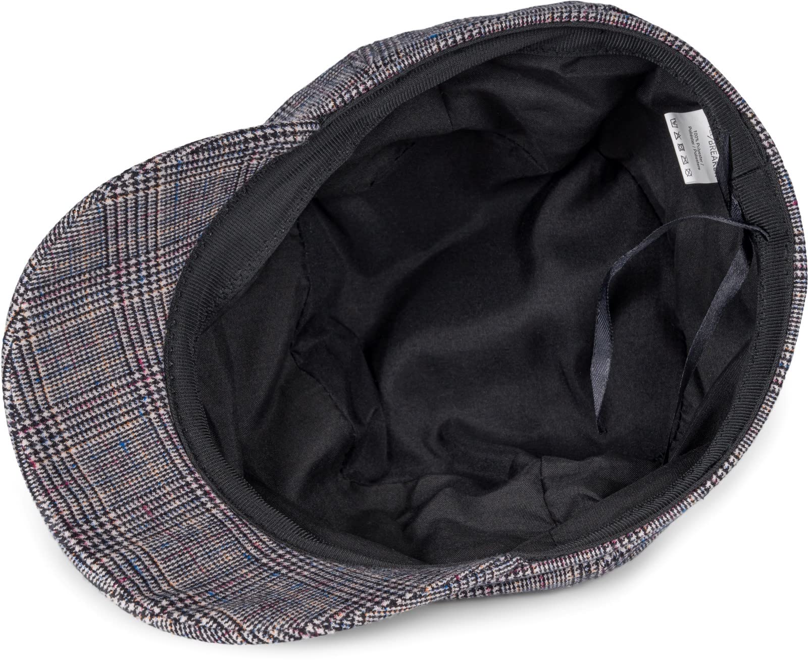 styleBREAKER Casquette Gavroche pour Femmes avec Un Motif à Carreaux Prince-de-Galles, Casquette de Marin, Casquette Traditionnelle 04023068