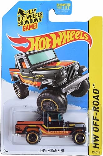 Hot Wheels Jeeps Scrambler, Off Road 138/250, negro