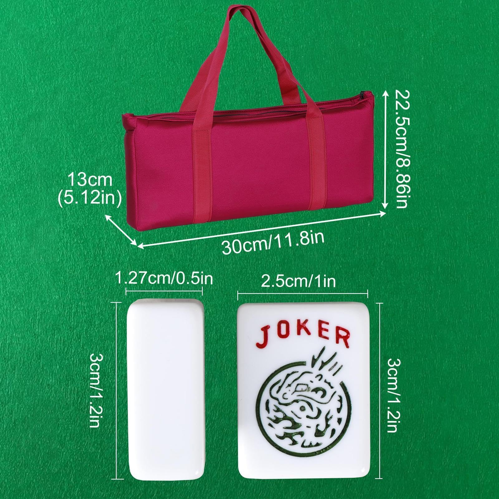 Mahjong Tiles, zestaw podróżny, przenośne zabawki do nauki dla początkujących | Compact Mahjong Collection Includes Tiles, Rulers, And Dice For Practice During Travel, Home Recreation, blat