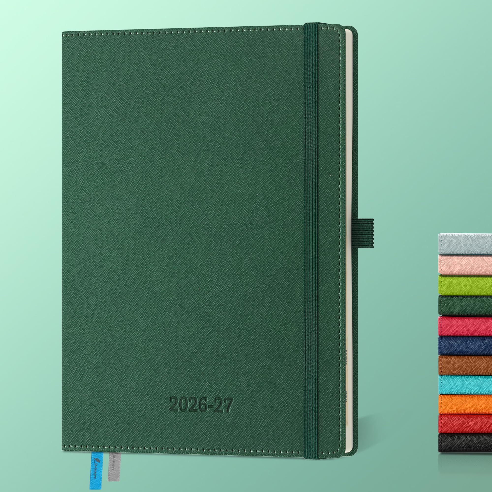 IN-LUXPRO Kalender 2025 2026 Wochenplaner,18-Monate Buchkalender (Jul.2025-Dez.2026) Monatskalender mit Ausgaben & Notizseiten,mit Vegan-Leder & Notizseiten.