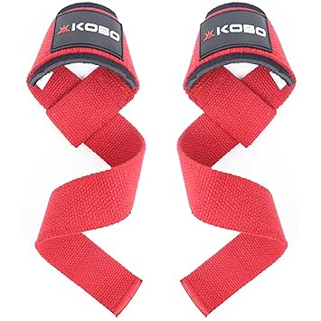 Kobo Power Gym Training Padded Wrist Support Straps for Weight Lifting - image, photos