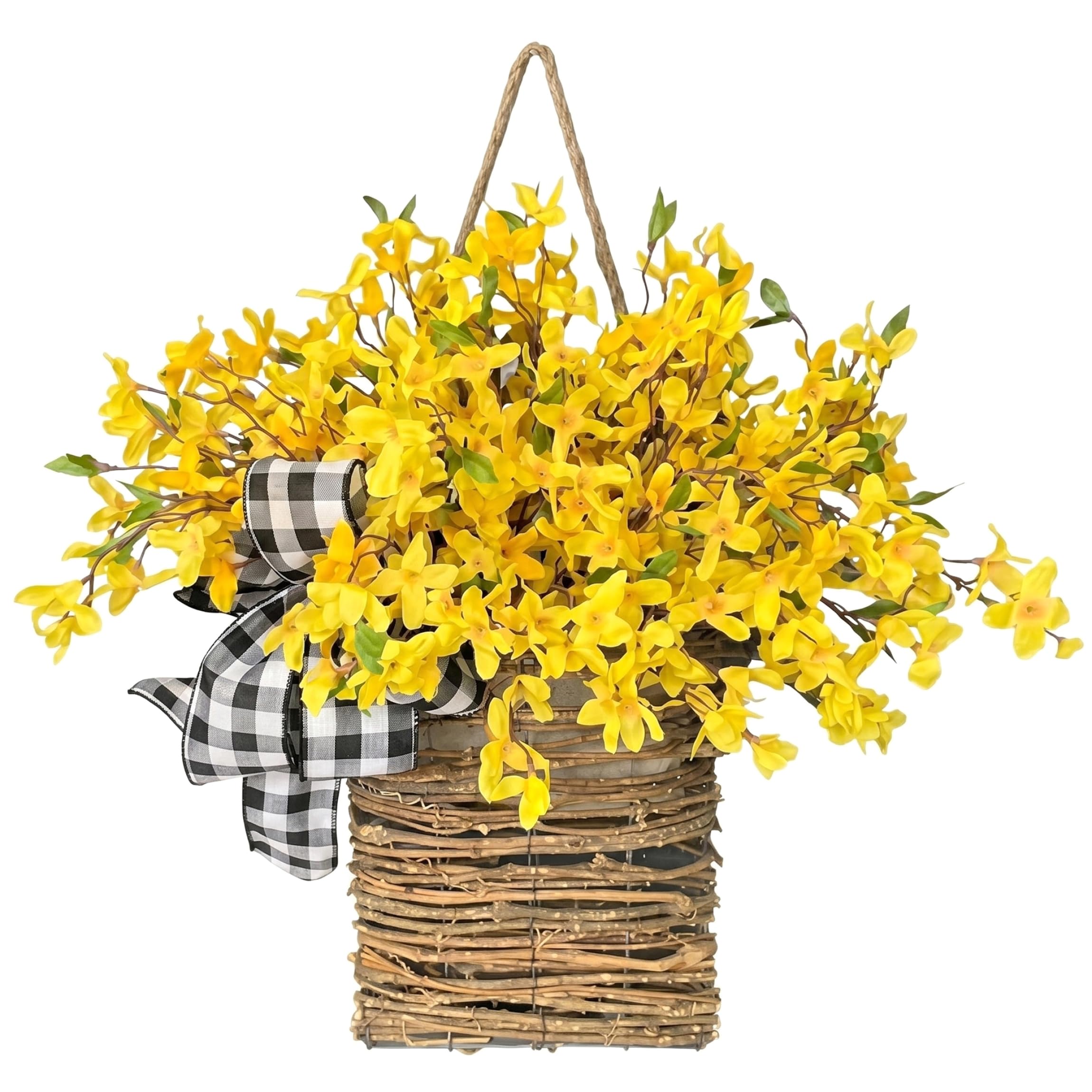Couronne fleurs sauvages panier suspendu pour sublimer votre entrée