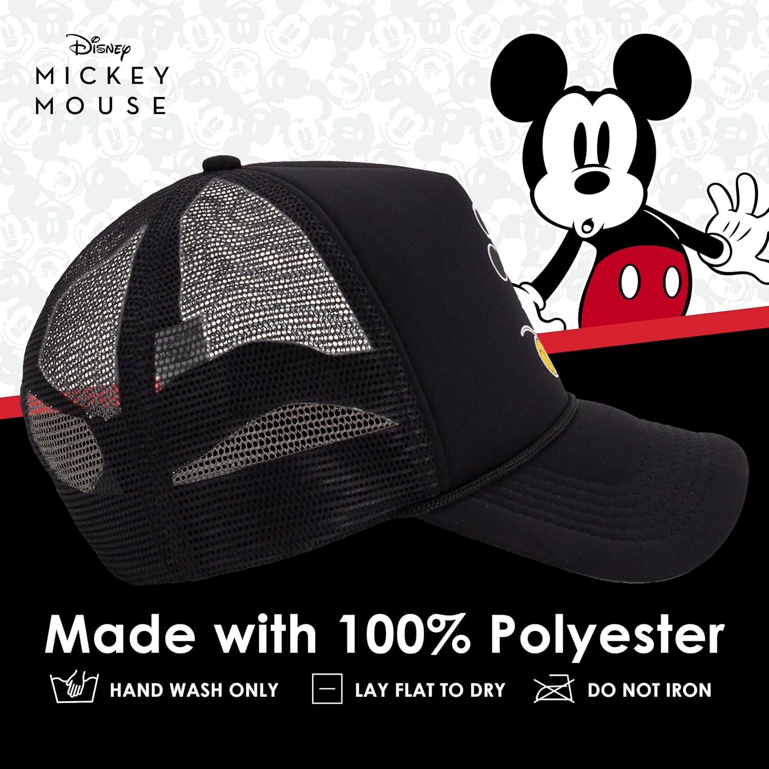 Concept One Unisex-Adult Disney Mickey Mouse Trucker Hat, Rainbow Pride Mesh Back Snapback Baseball Cap - Image 6