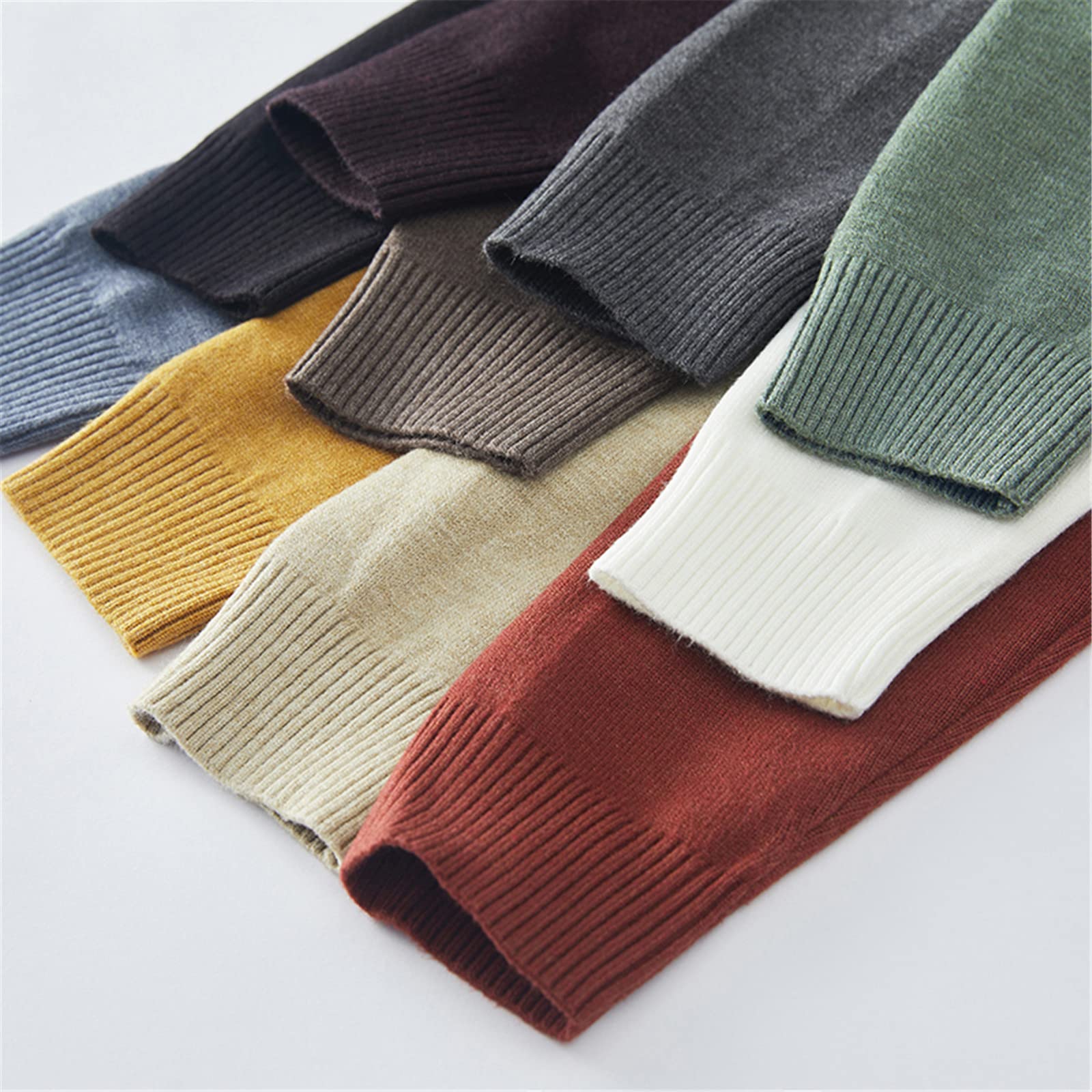 Vogrtcc Otoño Invierno Hombres O-cuello Jersey Suéter Hombre Color Sólido Grueso Caliente Parte Inferior Camisa Hombre Ropa
