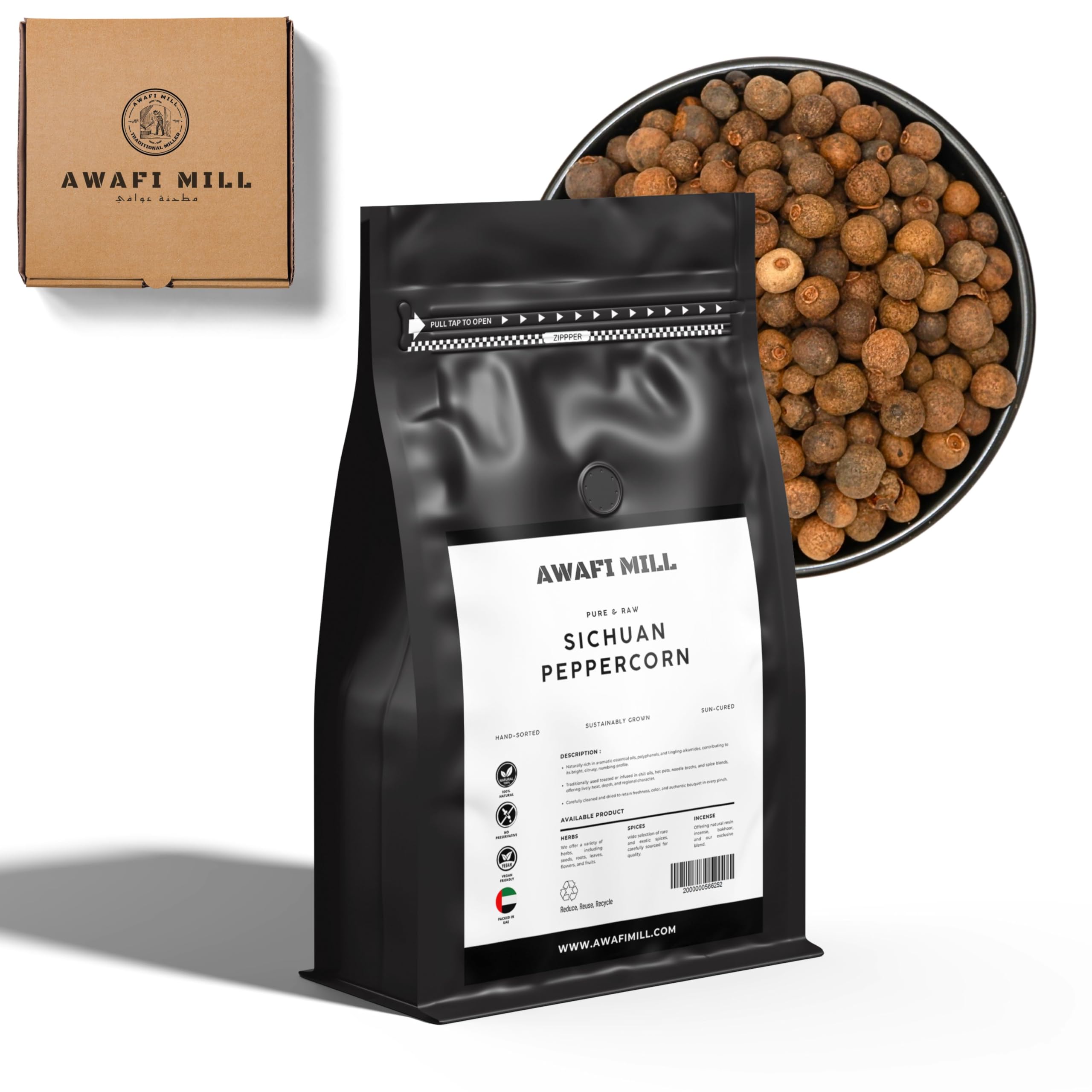 Sponsored Ad – AWAFI MILL Sichuan Pepper - Authentic Szechuan Peppercorns - Premium Chinese Spice - 1 Kg | 35 Oz