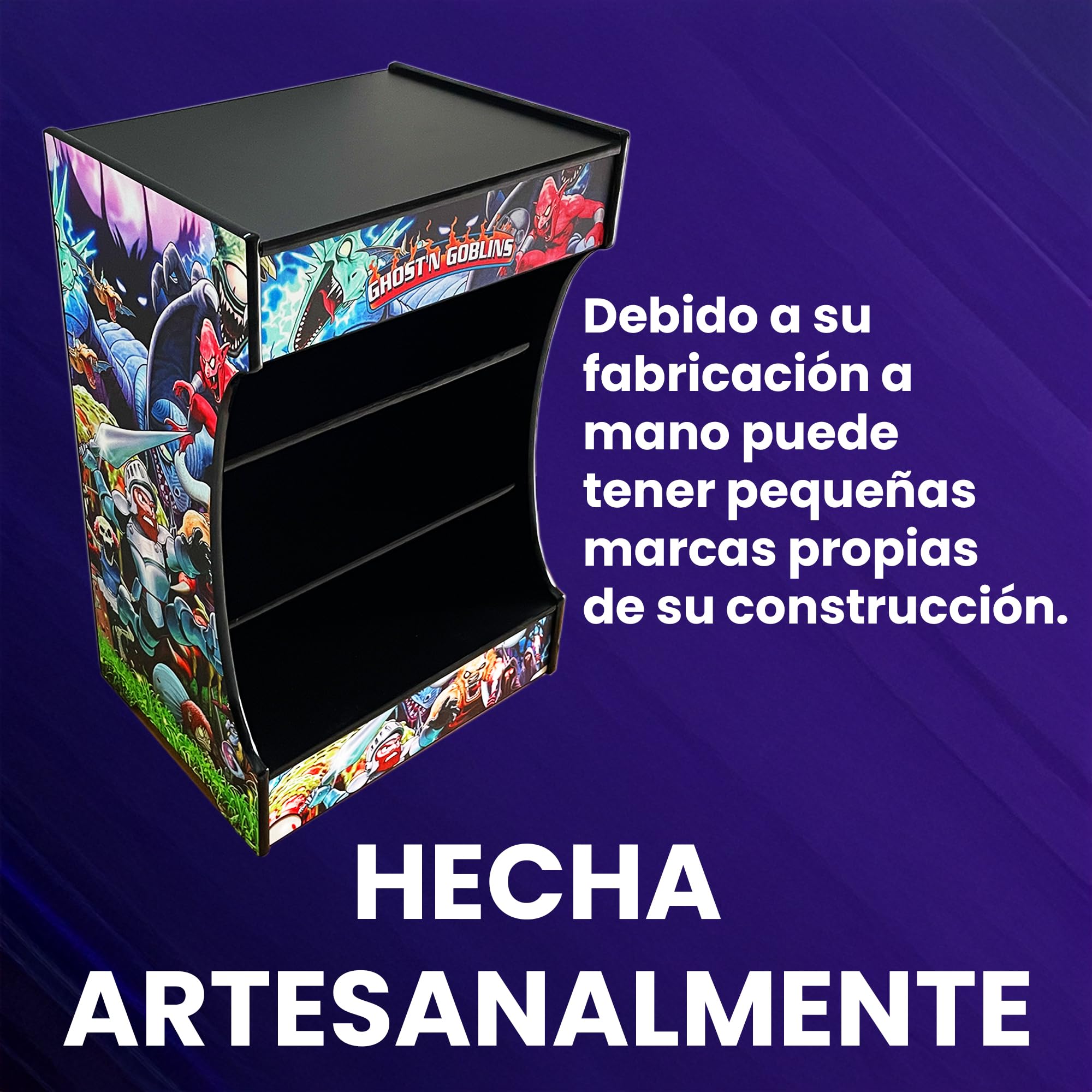 Pie Arcade Pedestal para Colocar tu Bartop_Arcade Recreativa Retro Encima, 87cm Alto x 56,5cm Ancho x 43,6cm Profundidad