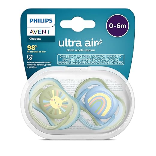 Chupeta Avent Dupla Ultra Air Decorada Recém Nascido 0-6M