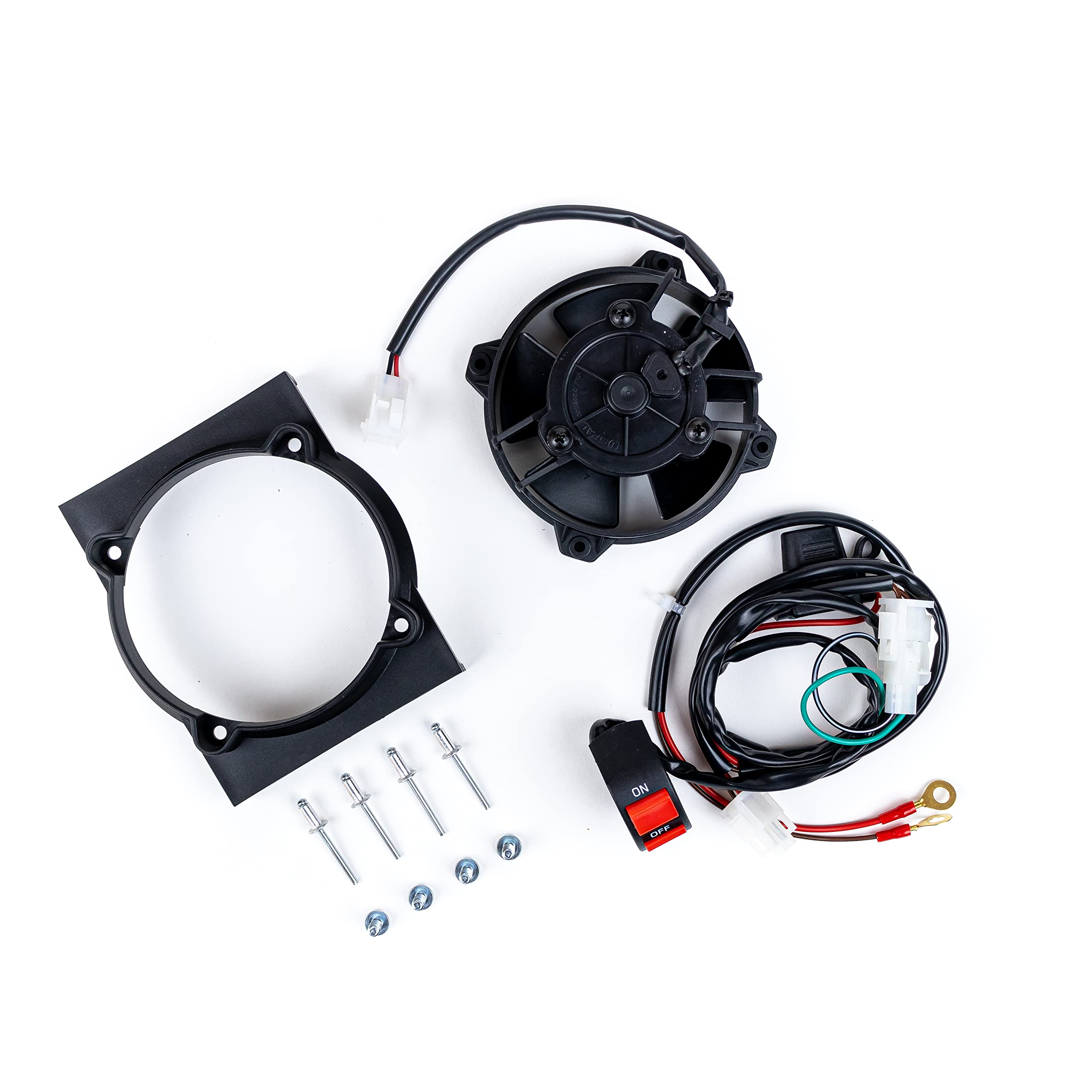 EXED® Parts - Kit ventola di raffreddamento radiatore originale per BETA RR, con interruttore ON/OFF, modello Dirt Bike dal 2020 al 2022 - Vestibilità perfetta, facile da installare -