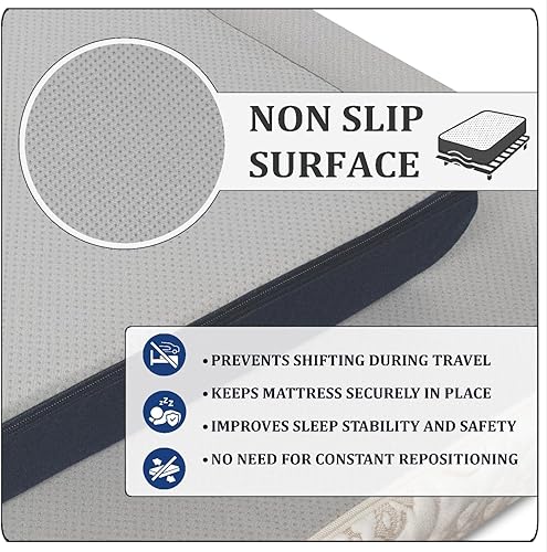 Miniatura 4 de Foamma Colchón de espuma de alta densidad de 4 x 48 x 75 pulgadas, para camión, caravana, litera de alta densidad, funda de algodón orgánico, Alta