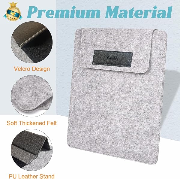 Caweet Custodia protettiva per Kindle Scribe da 11 pollici, adatta a Colorsoft di prima generazione e versione 3a generazione 2025, pelle PU Premium con supporto pieghevole, grigio - 4