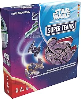 Comprar Asmodee Star Wars Super Teams, Juego de Mesa de Carreras de Naves espaciales para 2 a 4 Jugadores a Partir de 7 años, Juego de Cartas con Figuras, 30 Minutos, español
