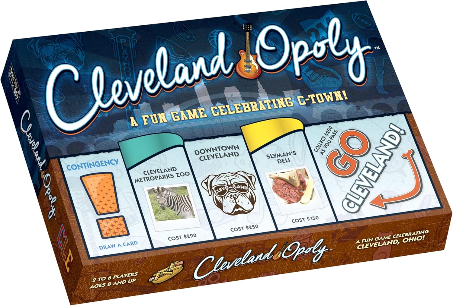 Late for The Sky Cleveland-Opoly Board Game – Cleveland Ohio City Edition Family Property Trading Game for Kids & Adults, 2–6 Players, Ages 8+, Game Night Gift