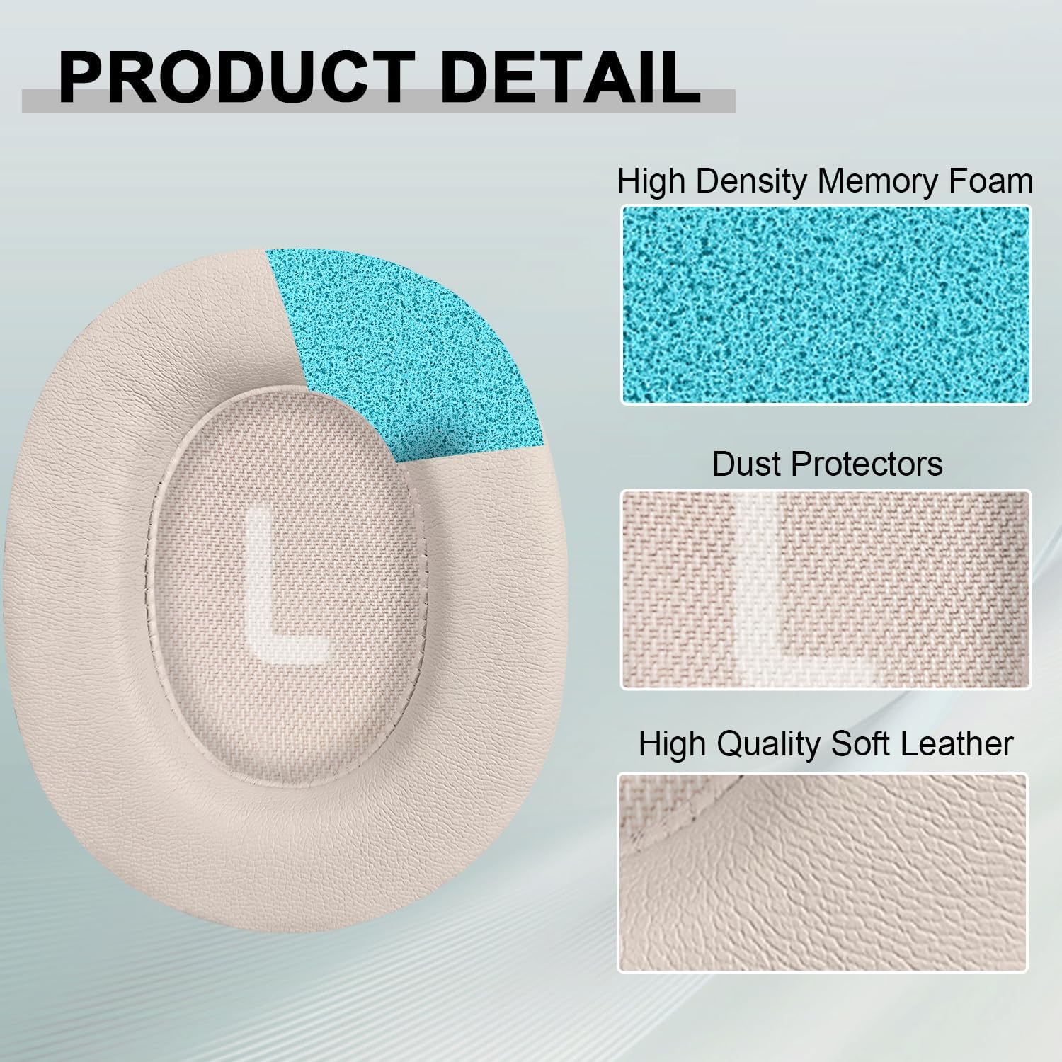 Replacement Ear Pads for JBL Tune 700(700BT)/710(710BT)/720(720BT)/750(750BT,750BTNC)/760(760NC)/770(770NC) Headphones, Headset Ear Cushions, Headset Earpads, Ear Cups Cover (Pink) image 5