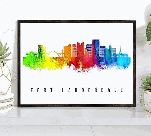 Vista 187 de Póster de Atlantic City Skyline New Jersey, pintura de paisaje urbano de Atlantic City, póster de Atlantic City New Jersey, impresión de paisaje