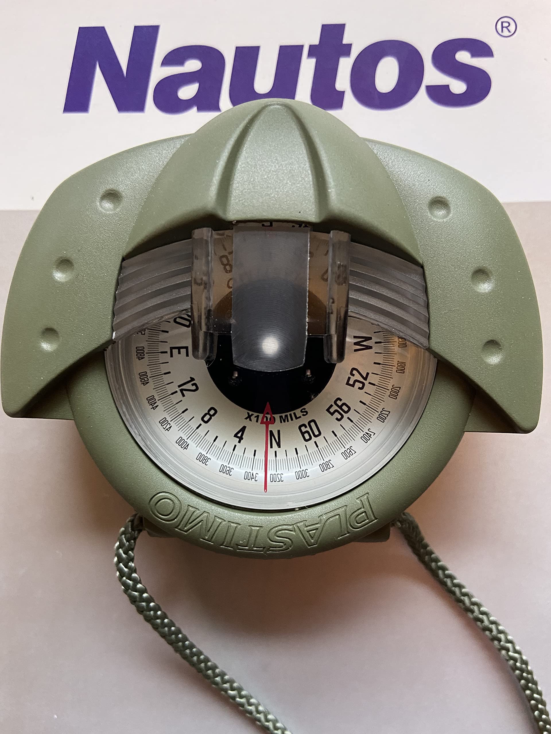 Nautos 63879 Mills - IRIS 50 - Hand Bearing Compass - Military and Field Compass - Green Army - PLASTIMO