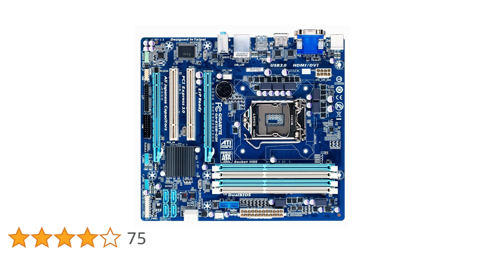 (未使用･未開封品)　GIGABYTE マザーボード Intel B75 LGA1155 Micro ATX GA-B75M-D3H/A Rev1.2 60wa65s Amazon | GIGABYTE マザーボード Intel B75 LGA1155 Micro ATX