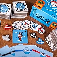 Vista 5 de Juego de mesa de patrulla de faro - ¡Aventura cooperativa de guardacostas! Juego de estrategia de colocación de azulejos, juego familiar divertido