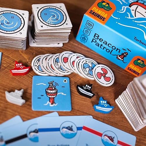 Miniatura 5 de Beacon Patrol - Juego de mesa Cooperative Coast Guard Adventure! Juego de estrategia de colocación de azulejos, divertido juego familiar para niños