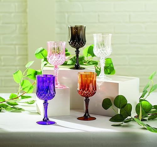 Miniatura 4 de Fun Express Copas de vino rosa, juego de 12, sin BPA, 8 onzas, 6.75 pulgadas de alto