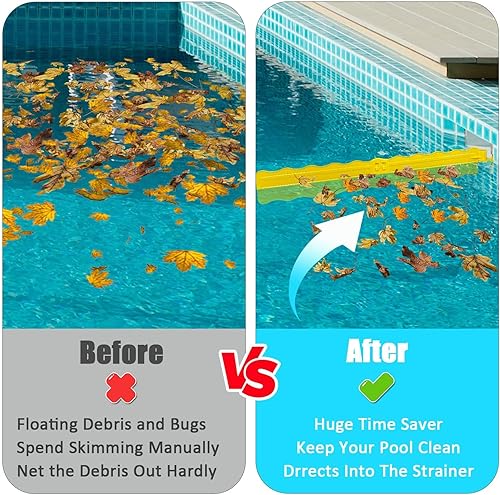 Miniatura 4 de Magoog Brazo de desnatador de piscina, protector de desnatador, desnatador de piscina, desnatador de piscina manos libres para recoger escombros, se