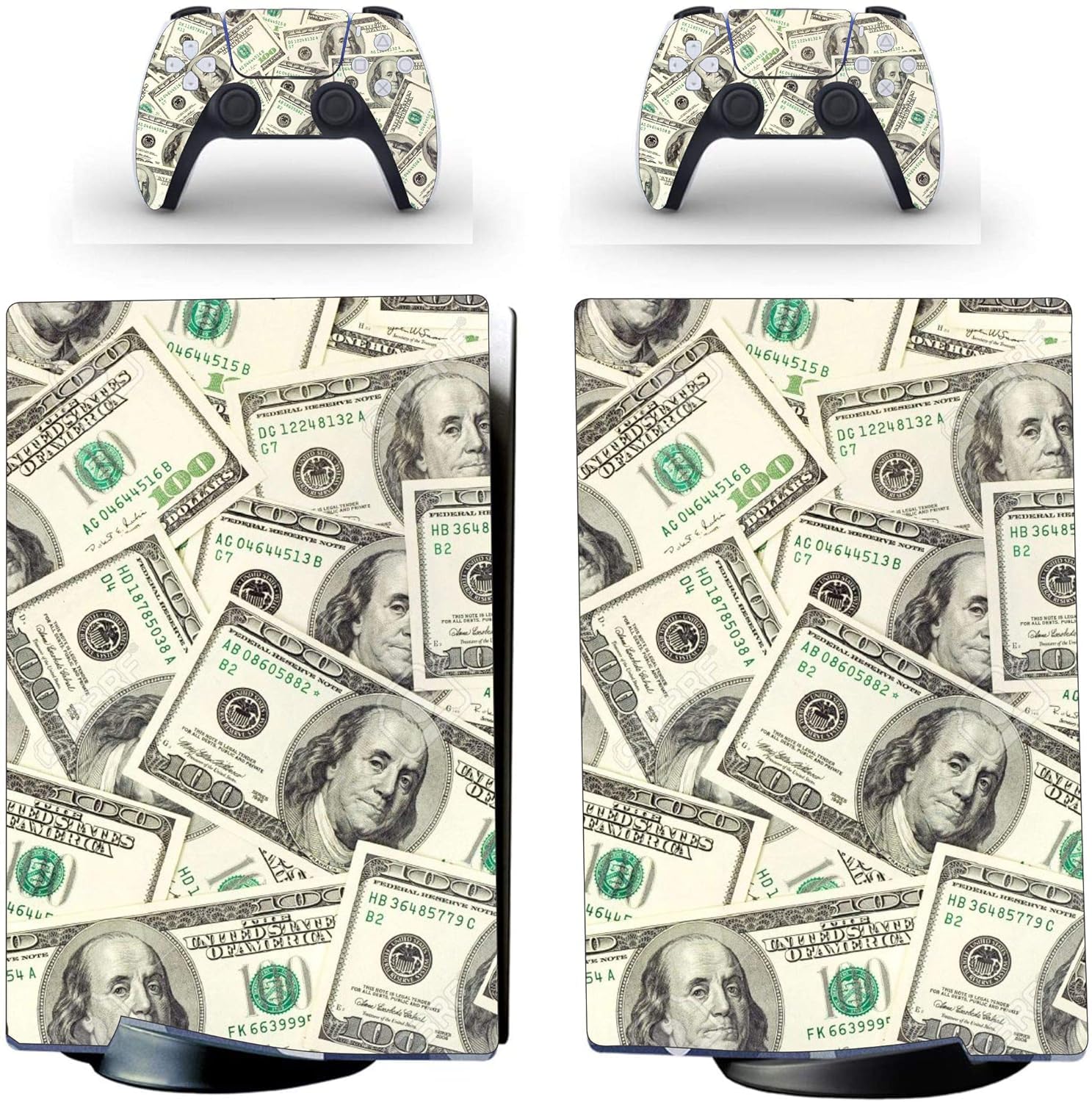 New Edition UV 3M Vinyl Sticker Skin for PlayStation 5 Disc Edition Console & 2 DualSense Controllers | Premium HD Decal Wrap Cover | PS5 Console Skin (Pack of 1)-image-9