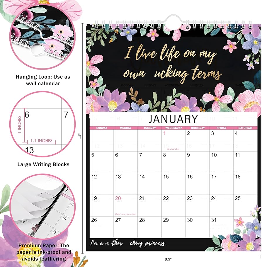 Amazon.com: 2025 Calendar - 2025 Fu-ck it Calendar for Women, 2025 Wall Calendar from January to December, Funny Calnedar with Premium Paper, 9'' x 11'' Gag Gifts : Office Products amazon-com-2025-calendar-2025-fu-ck-it-calendar-for-women-2025-wall-calendar-from-january-to-december-funny-calnedar-with-premium-paper-9-x-11-gag-gifts-office-products