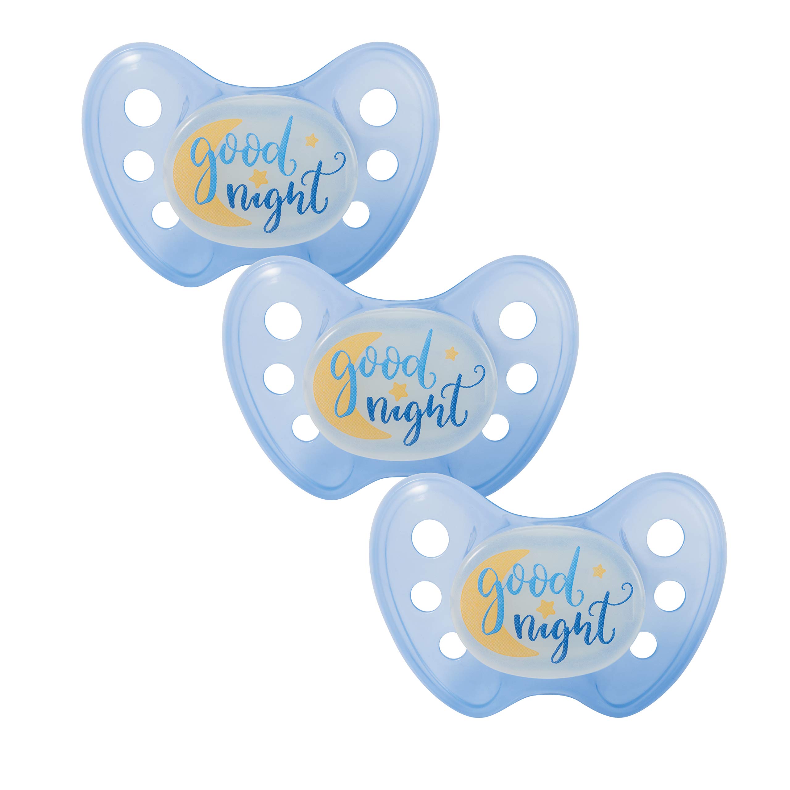 dentistar Night Silicone Soother Set of 3 - Size 3, from 14 Months - Silicone Soother with Dental Step - Glow in The Dark Baby Dummy - Made in Germany - Star, Pink — view 19