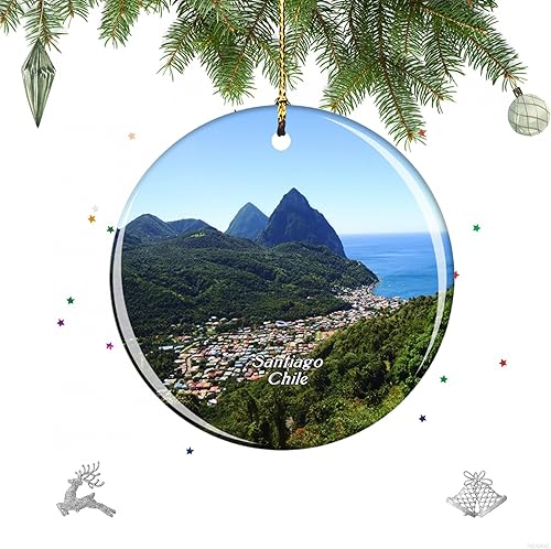 Chile Santa Lucia Hill Santiago Christmas Ornament, Christmas Tree Decorations Ornament, Gift for Christmas, Souvenir Gift, Home Decor Ornament Chile Santa Lucia Hill Santiago Christmas Ornament, Christmas Tree Decorations Ornament, Gift for Christmas, Souvenir Gift, Home Decor Ornament