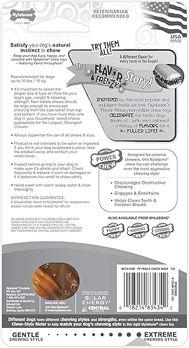 Miniatura 8 de Nylabone Power Chew Flavor Frenzy - Juguetes masticables duraderos para perros paquete individual de embudo para tartas y brochetas Shish