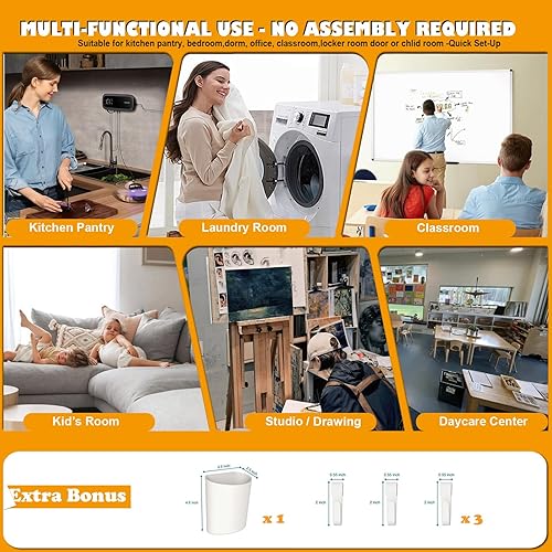 Miniatura 7 de Carrito de almacenamiento plegable de 3 niveles con ruedas para cocina, dormitorio, oficina en casa, estante de metal sin montaje