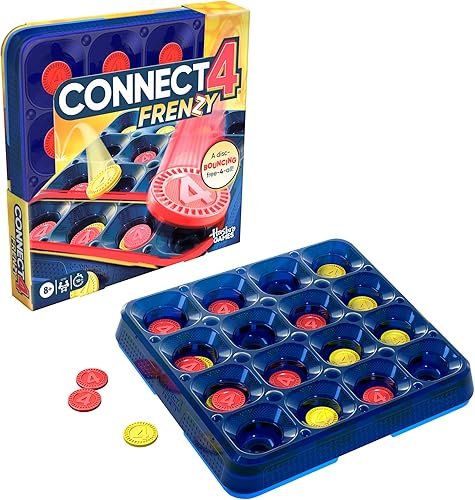 Miniatura 13 de Connect 4 Frenzy Game Discos de rebote 4 The Win Juegos de fiesta familiar para niños, adolescentes y adultos A partir de 8 años 2 a 6 jugadores