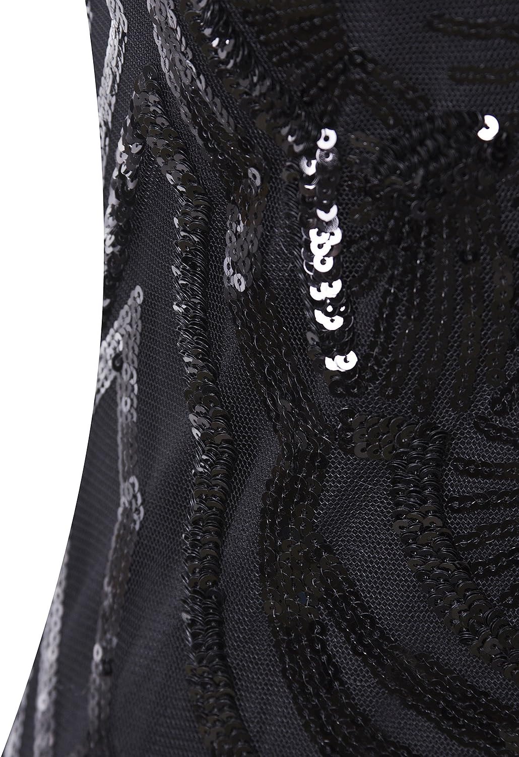 Vijiv 1920s Long Maxi Prom Gowns Sequin Mermaid Bridesmaid Formal Evening Dress - Image 6