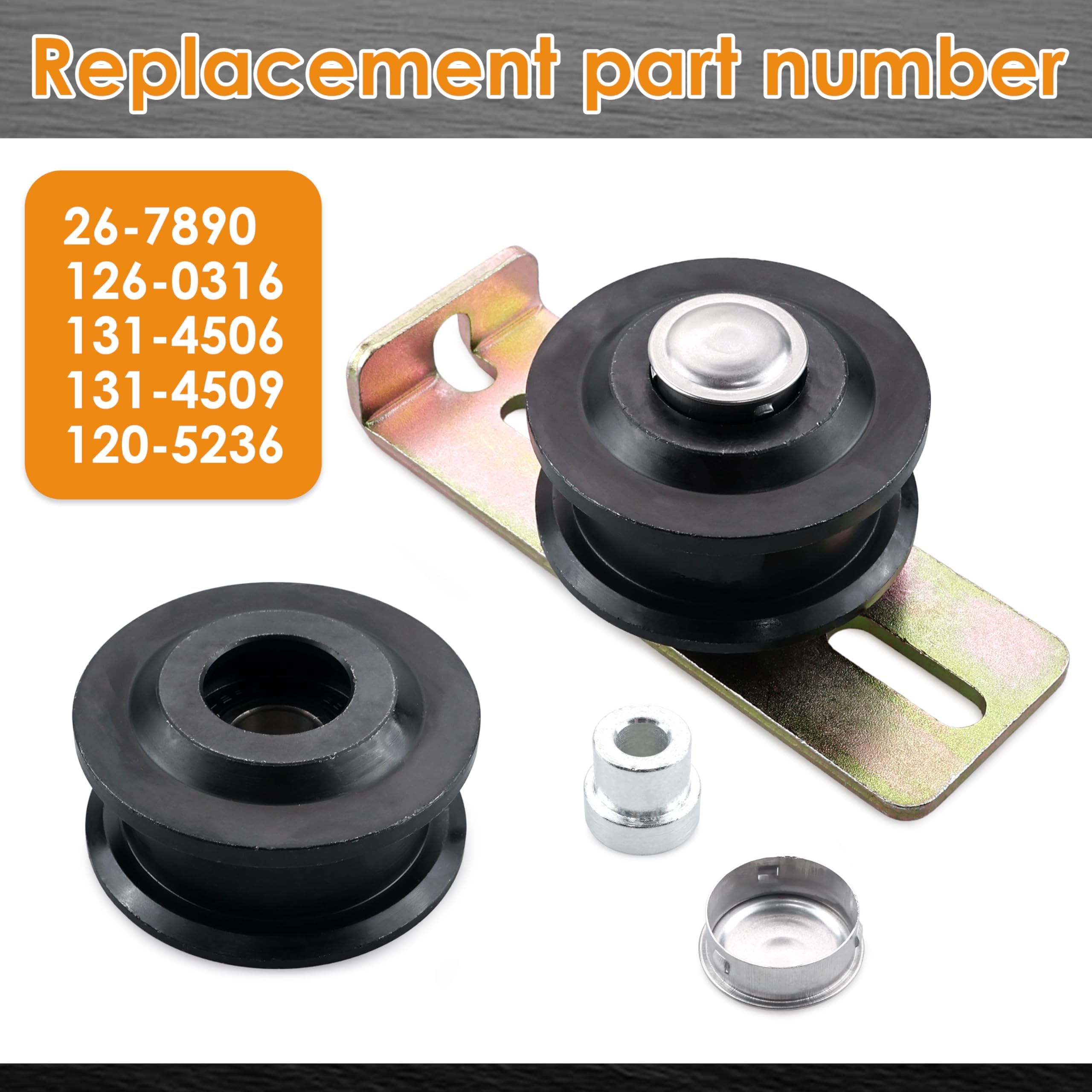 126-7890 - Kit de poleas y cinturón de cuero tensor compatible con cortacésped Toro Walk Behind (sustituye a 126-0316, 131-4506, 131-4509) TASAN RACING