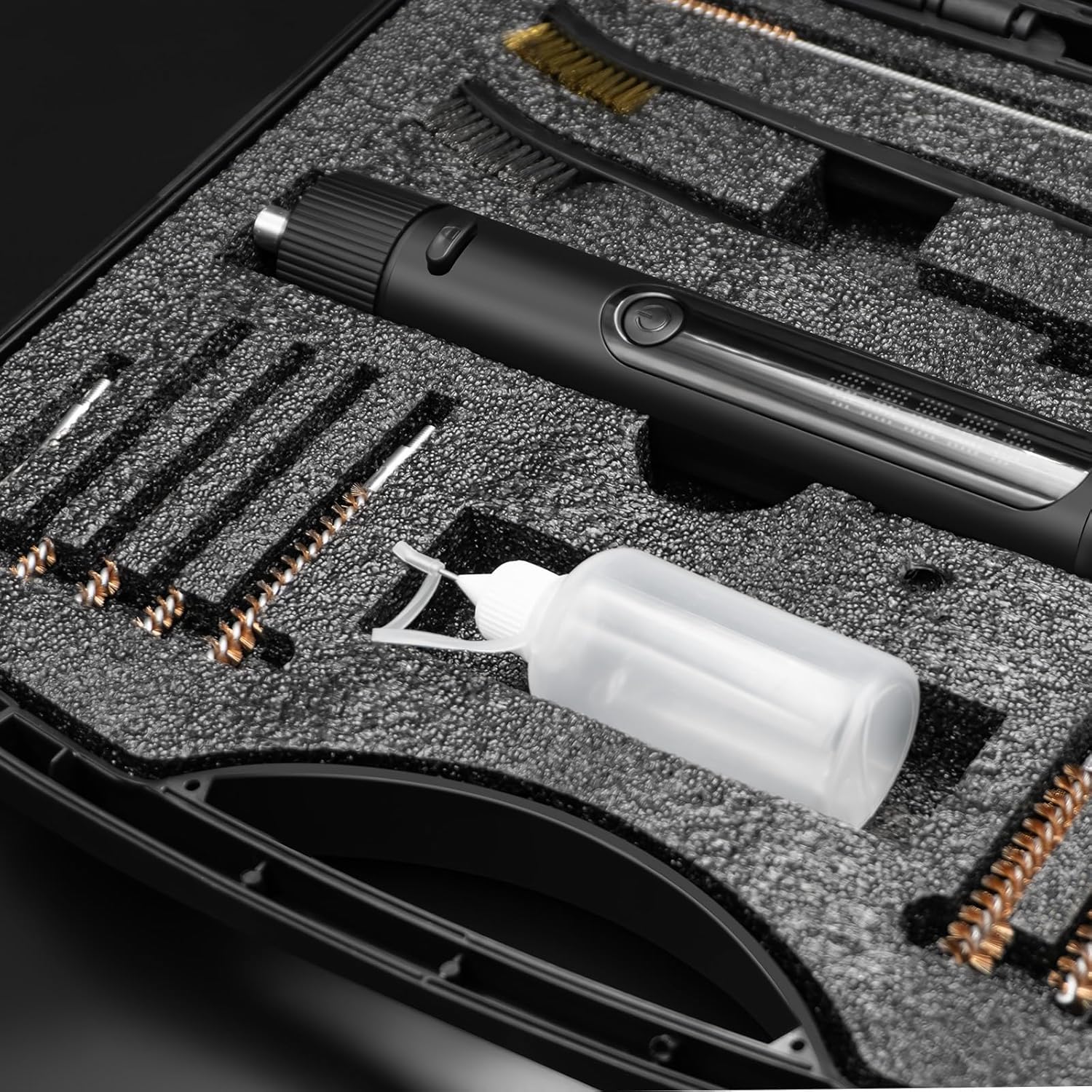 Electric Gun Cleaning Brush Universal Supplies for Rifles Handgun Shotgun Pistol Airgun Cleaning Brushes with 2000mAh Rechargeable Battery, All Calibers Gun Brushes Accessories Gift