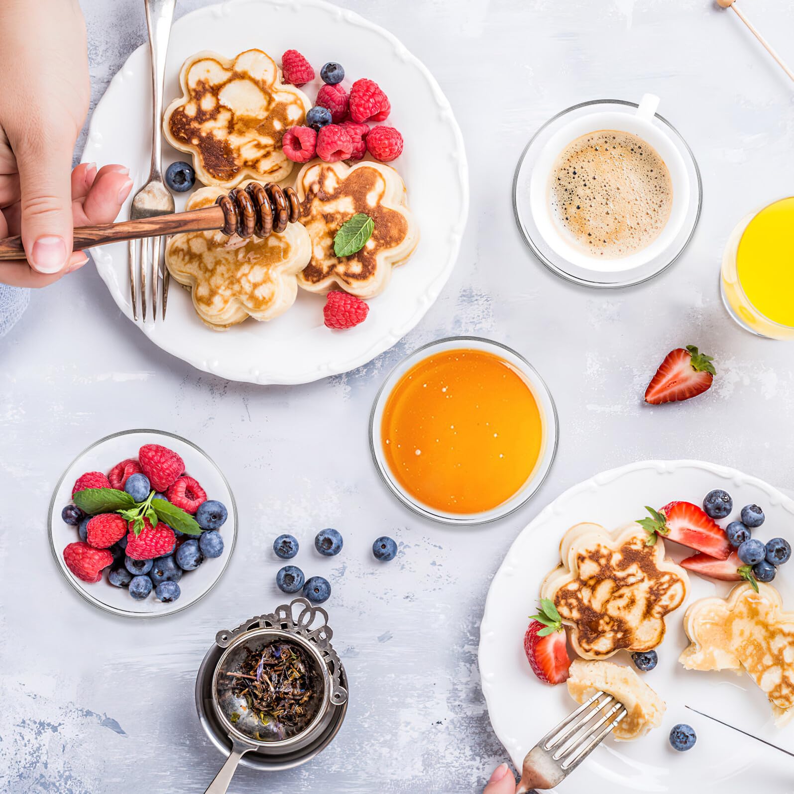 Hemobllo 8 Piattini per Tazze da caffè in Vetro Trasparente Rotondi 9x9 Cm, Piatti da Snack e Dessert, Sottobicchieri Impilabili per tè e caffè, per Uso Domestico e Ristorazione
